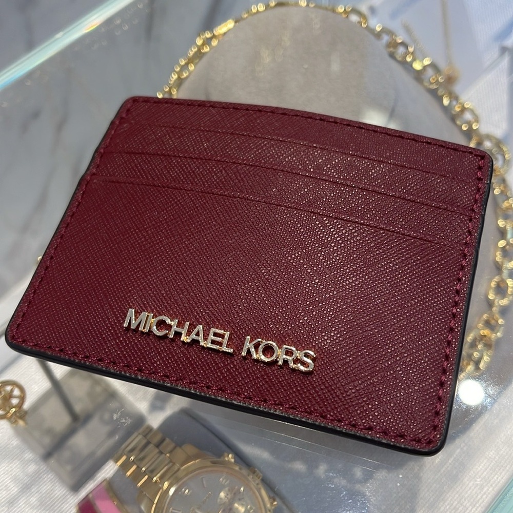 MICHAEL KORS
Large Leather Card Holder Case
Dark Cherry 
NWT - Picture 5 of 16